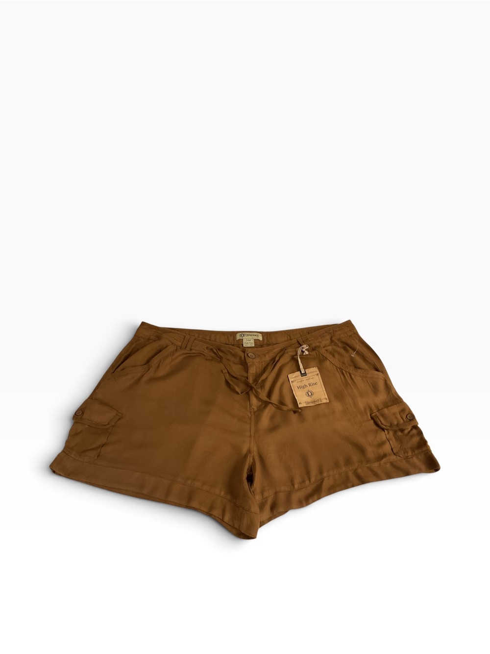 Brand New-Women’s Democracy High-Waist Utility Shorts in Chestnut